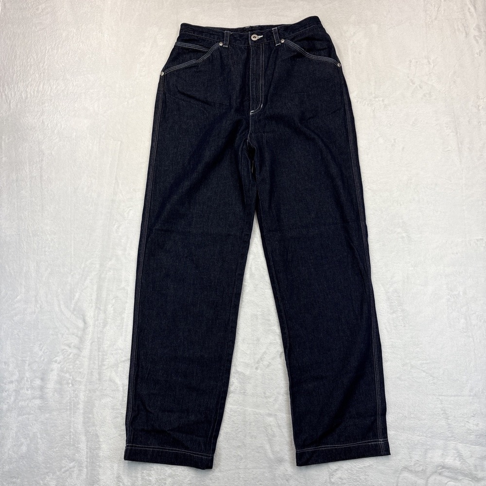Liz Claiborne Y2K Wide Leg Carpenter Jeans Baggy Streetwear Size 8 Dark Wash